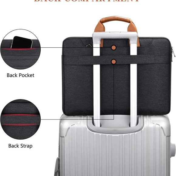 Laptop Shoulder Bag,Computer Sleeve Carrying Case for 15 inch MacBook Pro 2019 - Picture 5 of 6